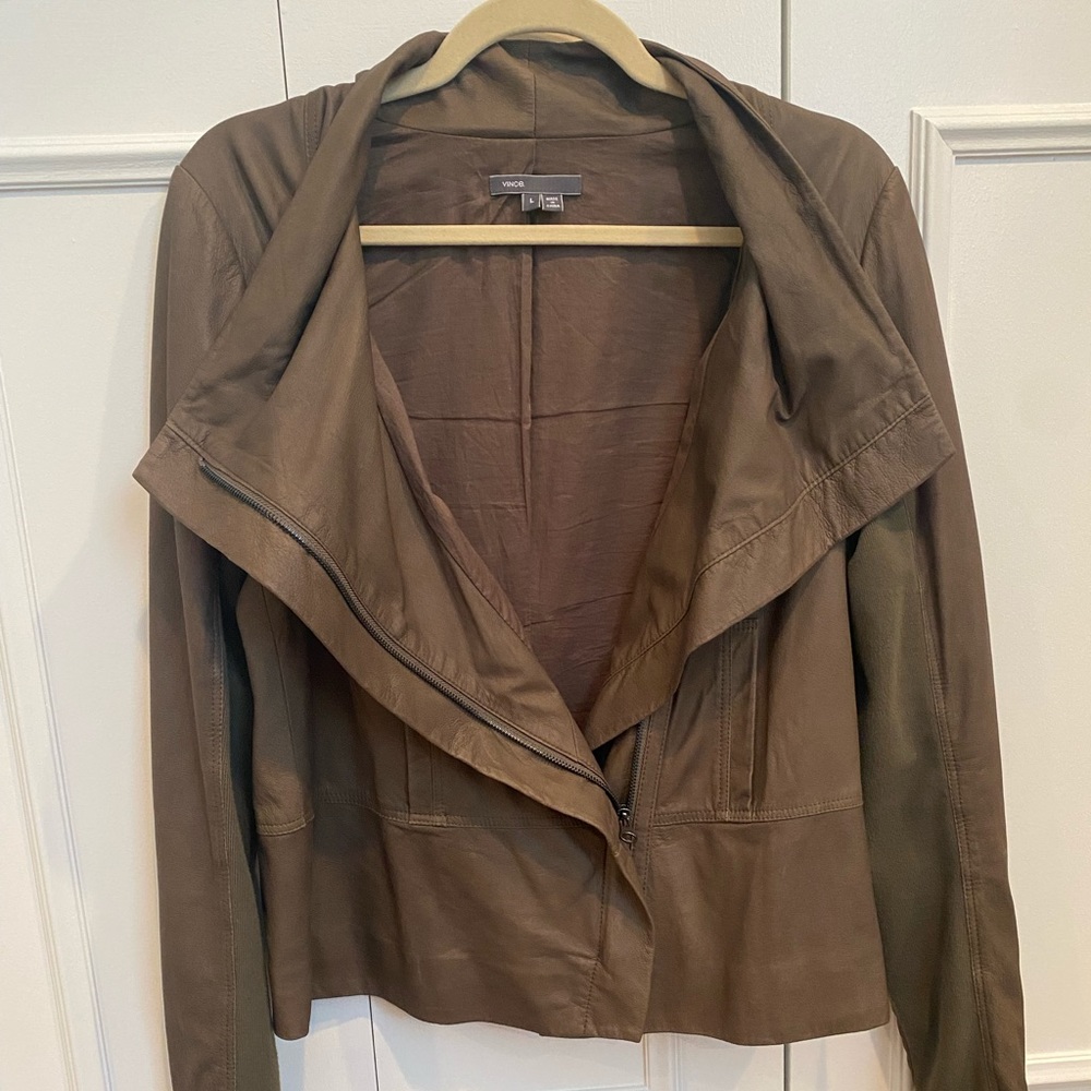 Vince Goat Leather Biker Jacket